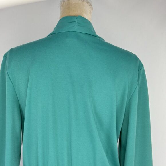 Antthony Richards Women Green Midi Dress V Neck Tie Waist Size 12 Vintage - Picture 15 of 16
